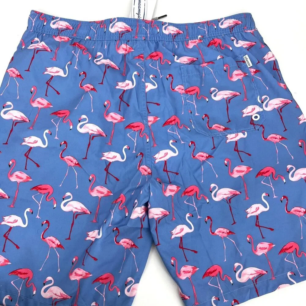MaaMgic Mens Swim Trunks Flamingo Print Size XXL
